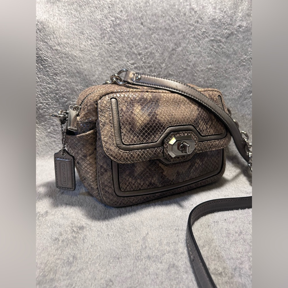 Coach Campbell Exotic Leather Python Crossbody Bag - image 1